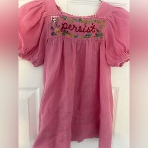 DOEN kids little mica dress persist carnation pink size 4 rare